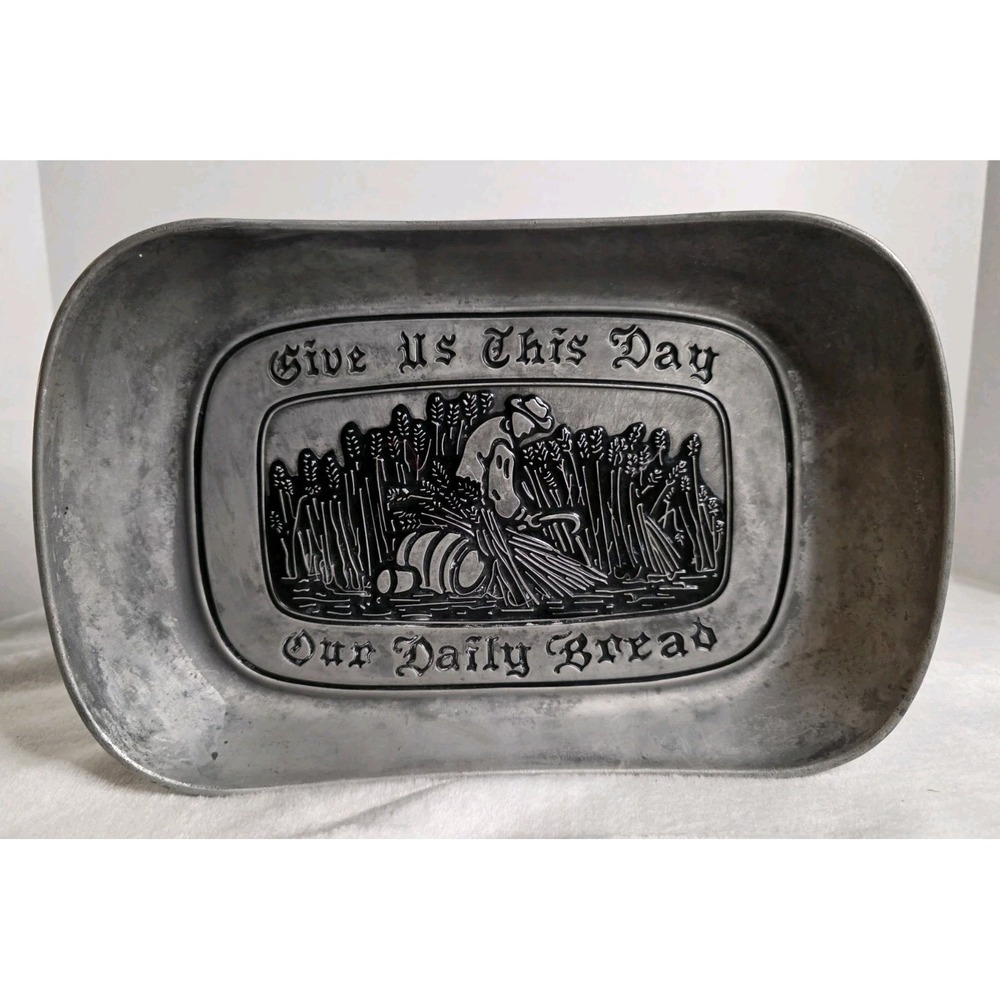 Wilton Armetale GIVE US THIS DAY OUR DAILY Bread Serving Tray, 10-3/4" x 7"